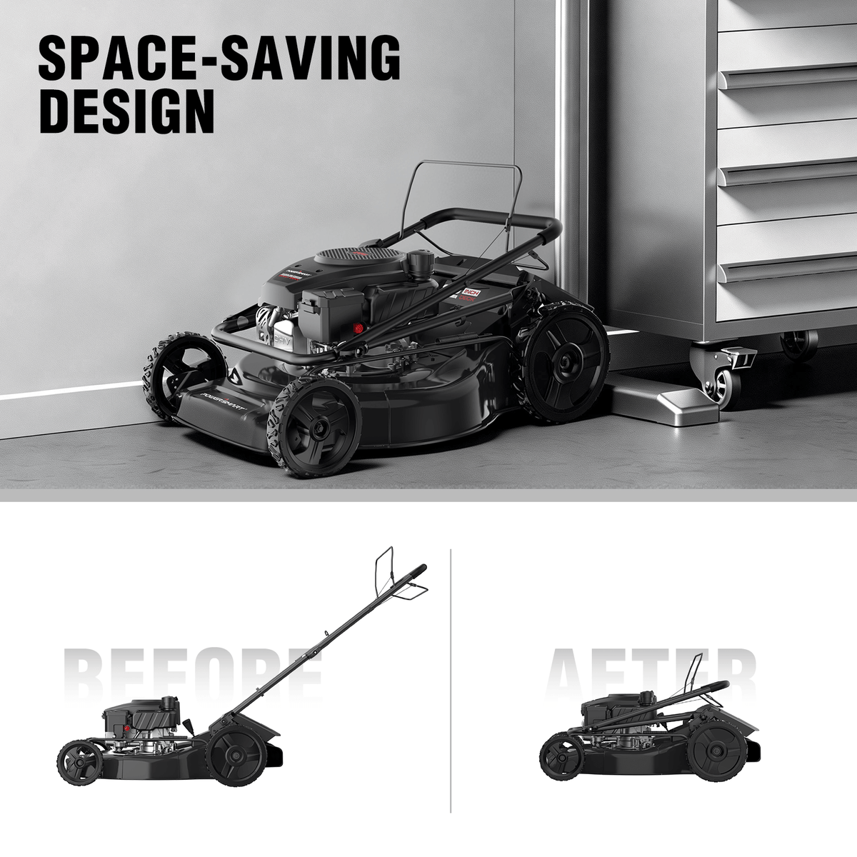 22" 170cc Gas Self-Propelled 3-in-1 Lawn Mower V8622S